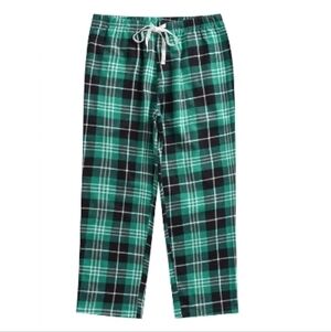 NWT Woman's Petite Green Black Plaid Pajama Pants. SZ: LP
